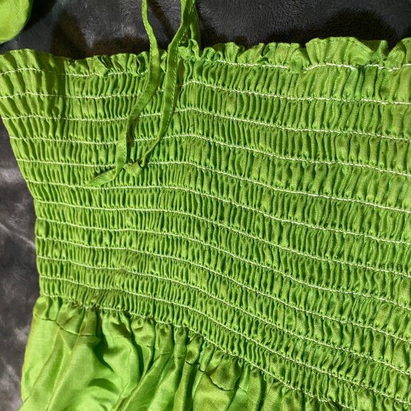 Vintage 1970s Green Maxi Dress with Matching Shawl - Picture 4 of 4